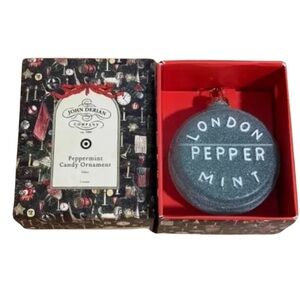 John Derian Glass London Peppermint Ornament NWT